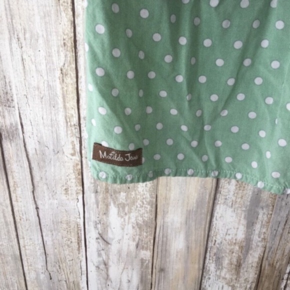 Matilda Jane Enticing Eyelet Green Polka Dot Blouse - Picture 7 of 8